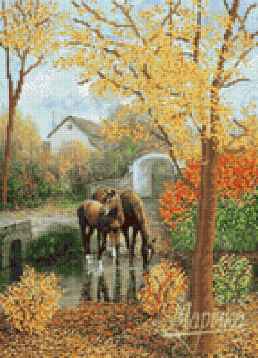 На водопое - лошади, миф - предпросмотр