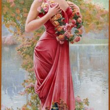 Схема вышивки «девушка»