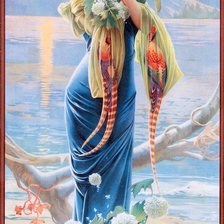 Схема вышивки «девушка»