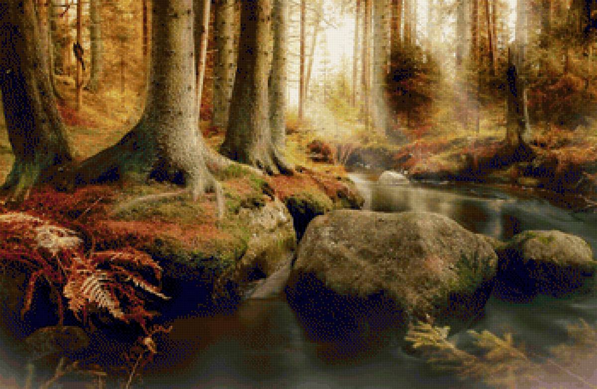 Лориен - галадриэль, пейзаж, осень, лес, лориен, властелин колец - предпросмотр