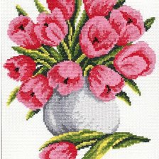 Схема вышивки «тюльпаны»