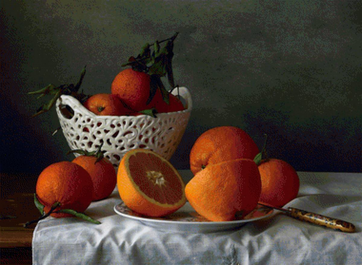 Натюрморт с апельсинами - апельсины, для кухни, натюрморт - предпросмотр