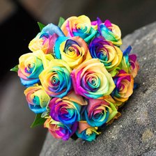 Схема вышивки «Радужные розы»