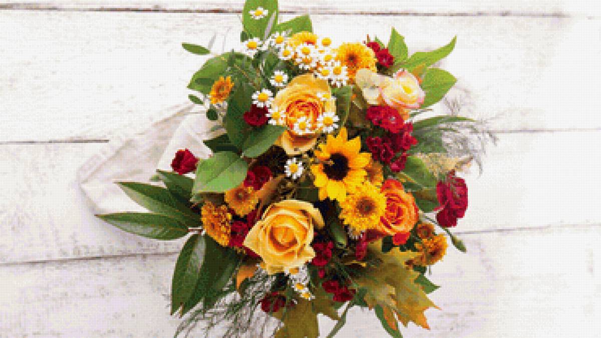 Осенний букет - букет, осень, цветы - предпросмотр