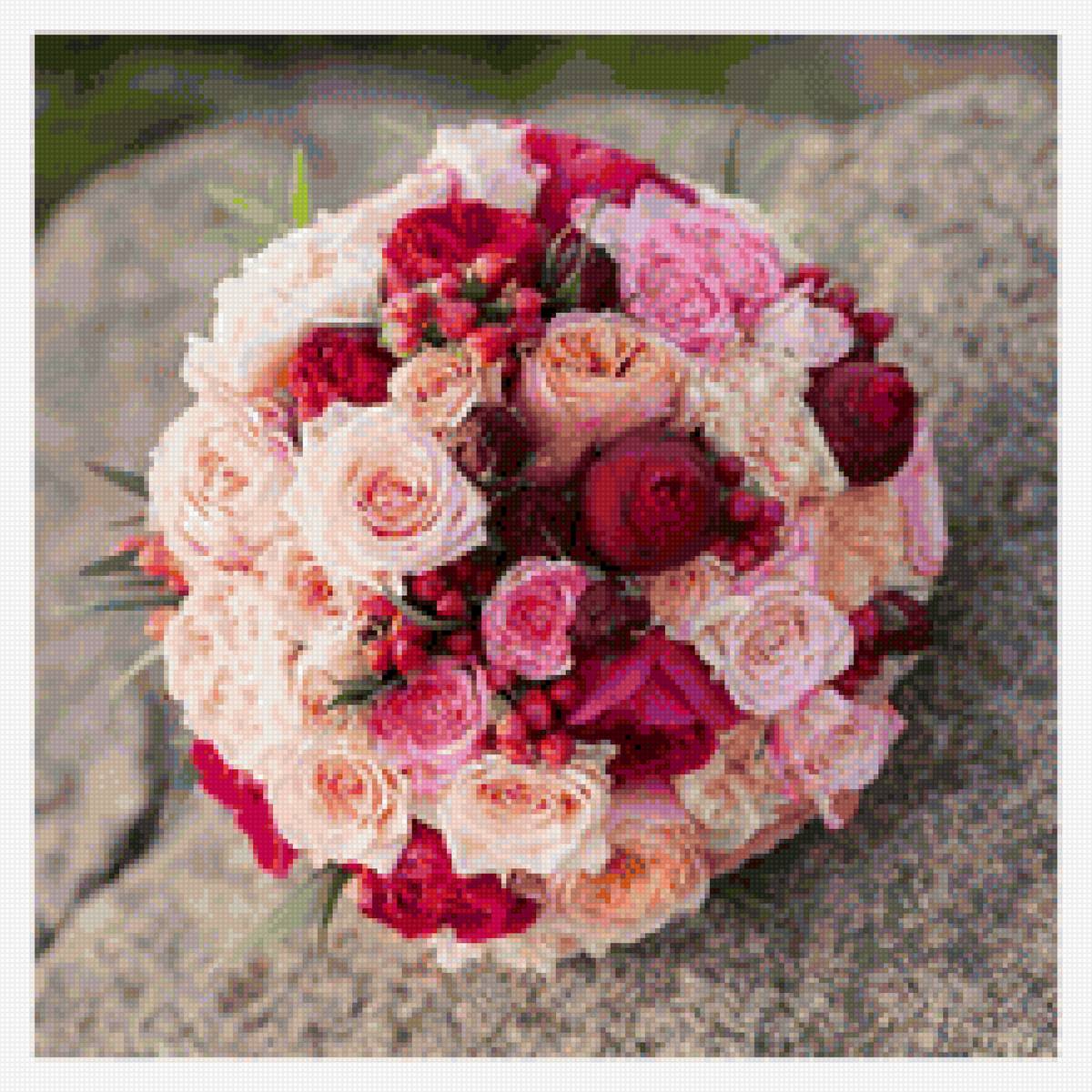 Пионовые розы букет - розы, букет, пионы - предпросмотр