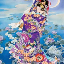 Схема вышивки «гейша»