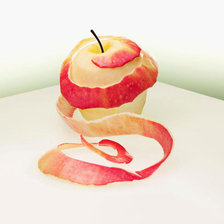 Схема вышивки «Кожура яблока на белом фоне»
