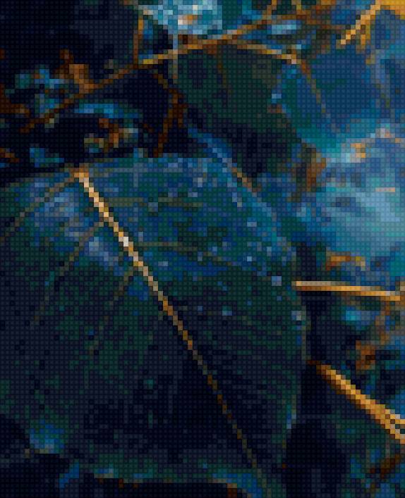 Синие листья - природа - предпросмотр