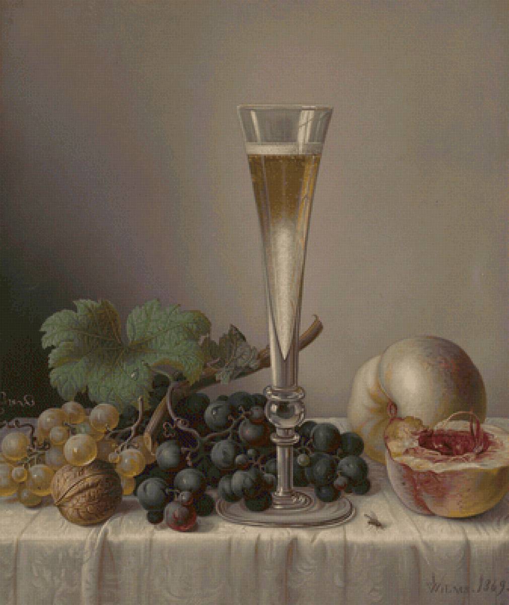 ЭНН МОРТОН. ВИНО И ФРУКТЫ - фрукты, натюрморт - предпросмотр