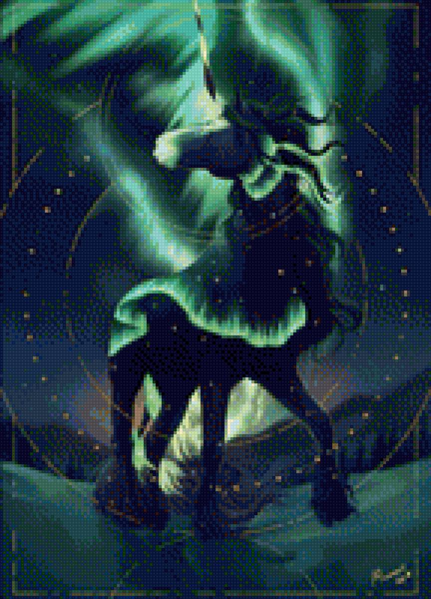 Северное сияние - лошади, миф - предпросмотр