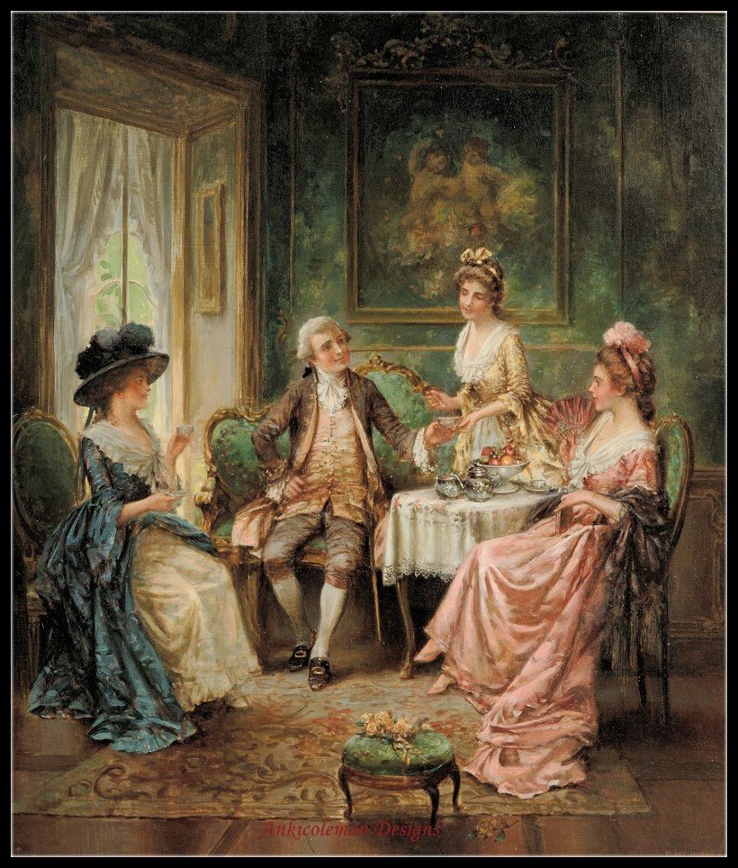 Чаепитие - картина - оригинал