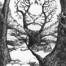 Схема вышивки «Tiger»