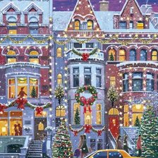 Схема вышивки «Christmas street»