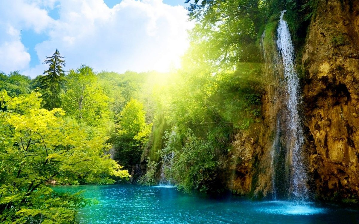 Водопад - водопад, природа, пейзаж - оригинал