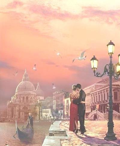 Картина парочка в венеции - картина, венеция, парочка - оригинал