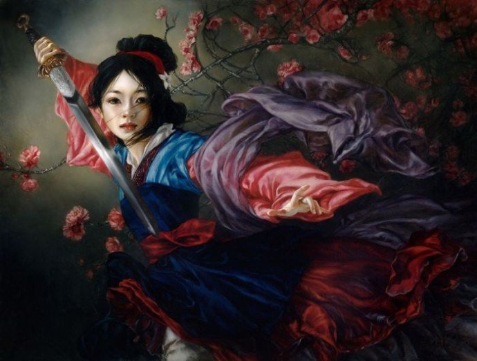 мулан - девушка, мулан, китаянка, меч - оригинал