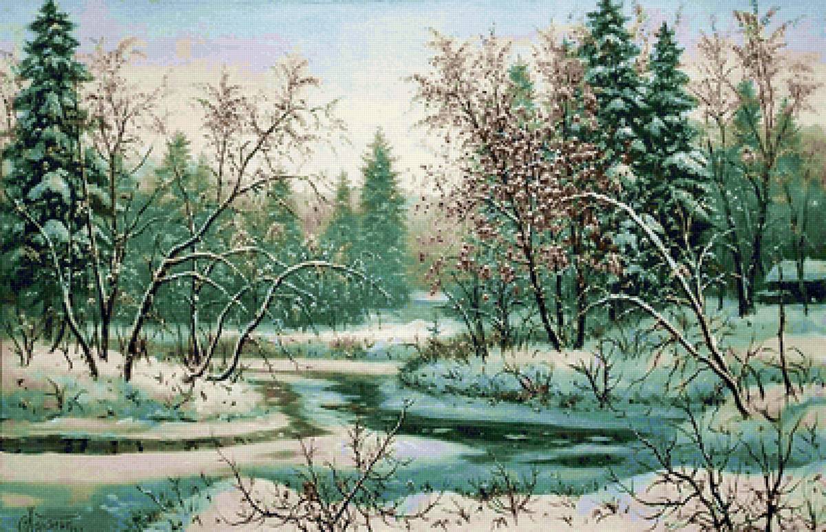 Paisagens de inverno. - paisagens. lago . inverno. - предпросмотр