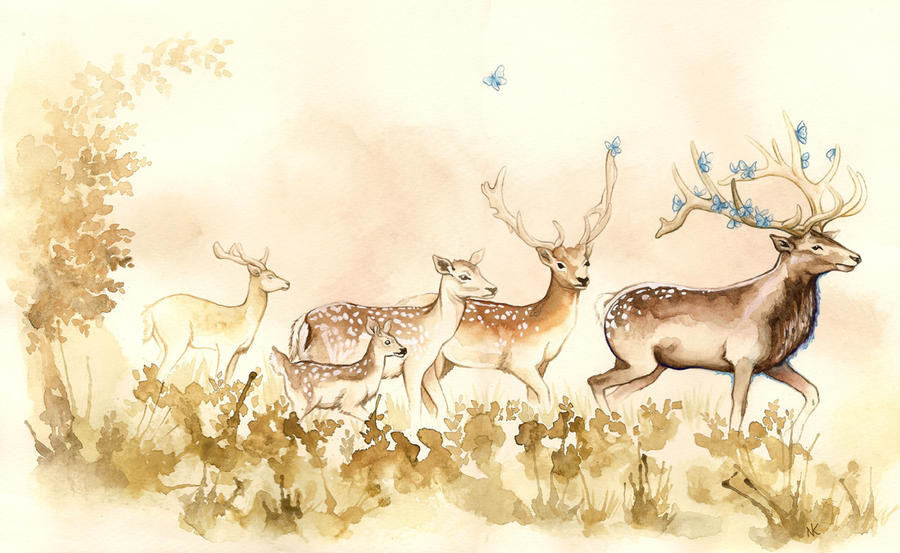 №2401120 - олени - оригинал