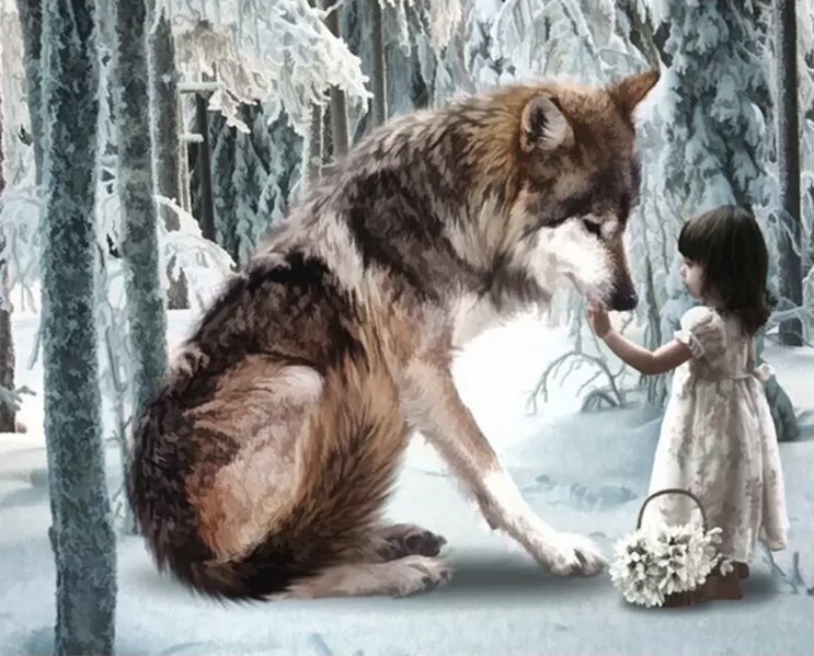nena i llop a la neu - lobo - оригинал