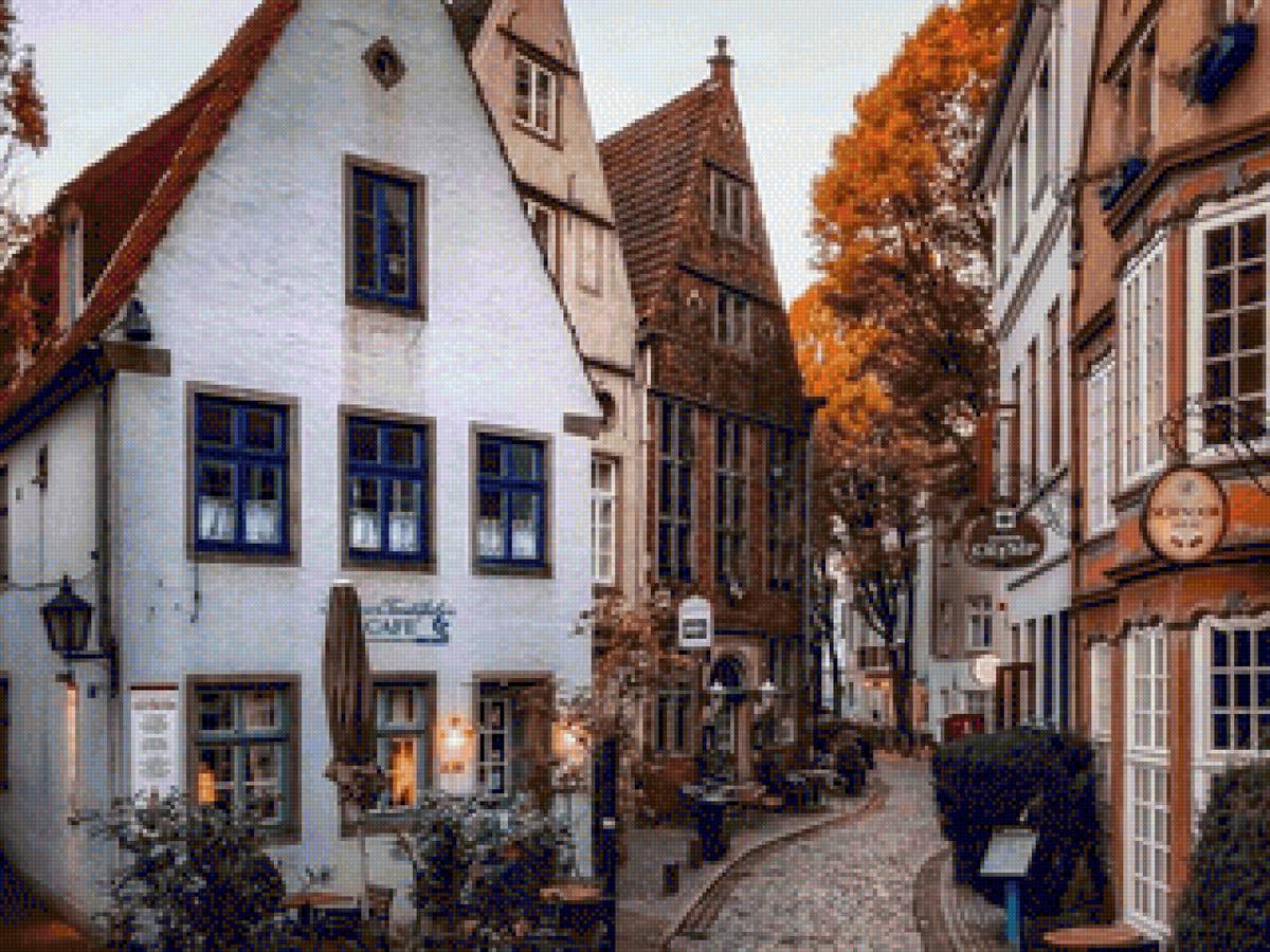 Городок в Европе - европа, улица, город - предпросмотр