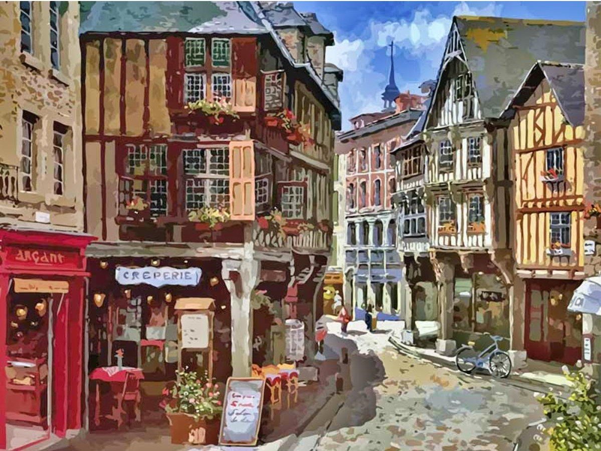 Городская улица Туниса - улица, пейзаж, дома, город - оригинал