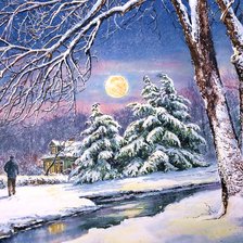 Схема вышивки «Noite fria de inverno.»