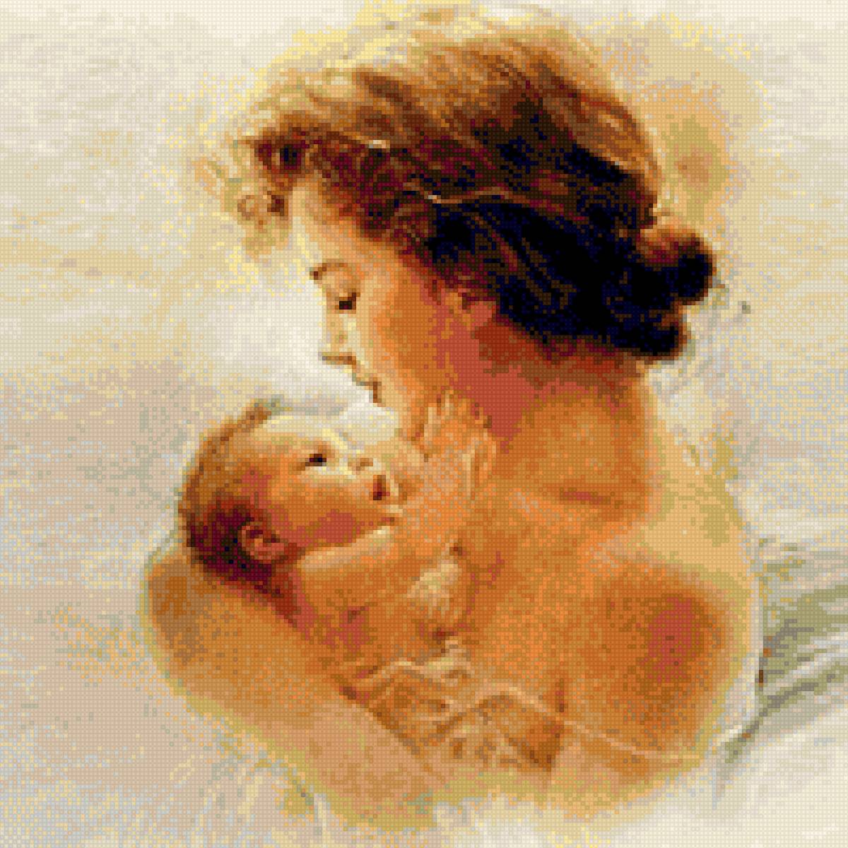 Женщина с ребенком - младенец, мама, девушка - предпросмотр