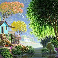 Схема вышивки «у реки»