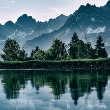 Схема вышивки «Mountaine lake»