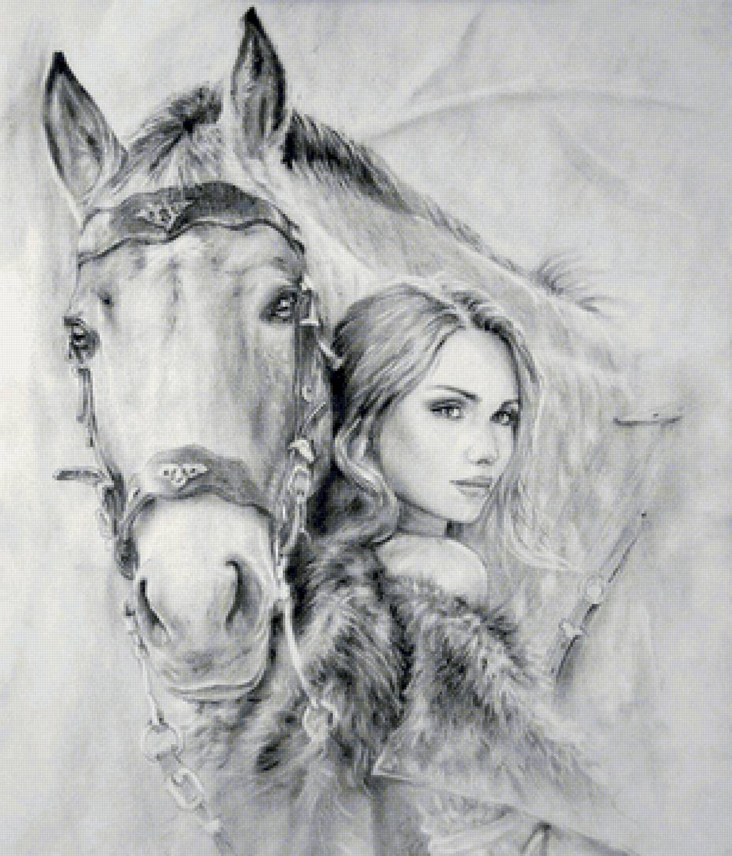 №2403323 - зима, девушка, природа, люди, кони - предпросмотр