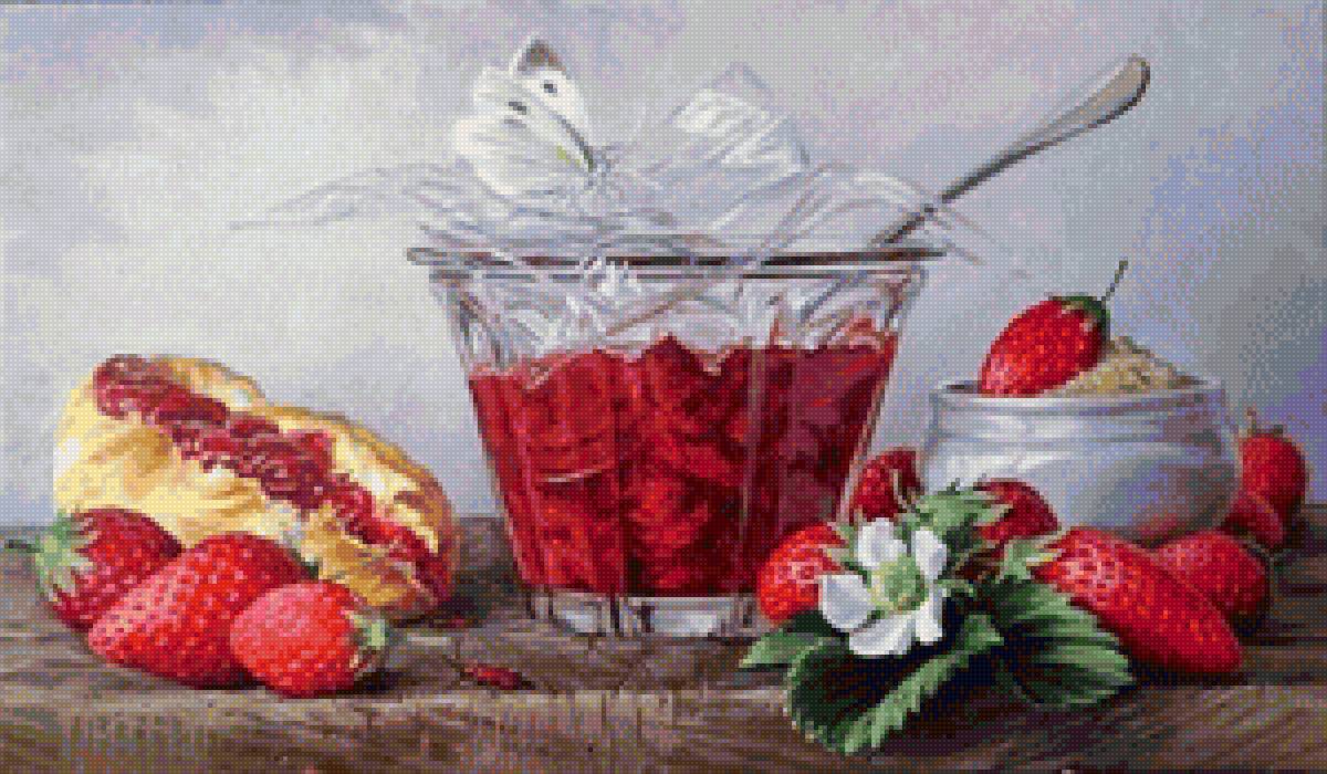 Художник Мария Мишкарева акварельные натюрморты - картина, натюрморт, варенье, ягоды - предпросмотр