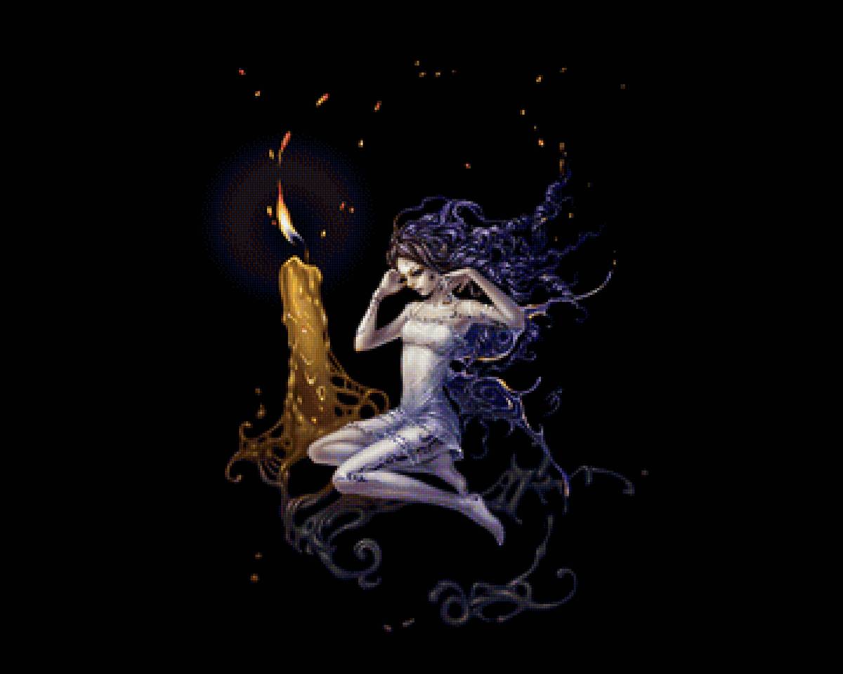 Эльфы Анны Игнатьевой - свеча, фэнтези, эльф - предпросмотр