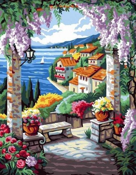 Греческий пейзаж - греция, пейзаж, море - оригинал