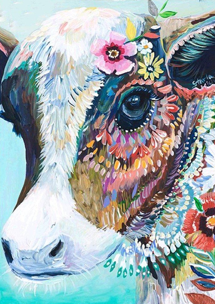 Милая буренка - коровка, картина, животные - оригинал