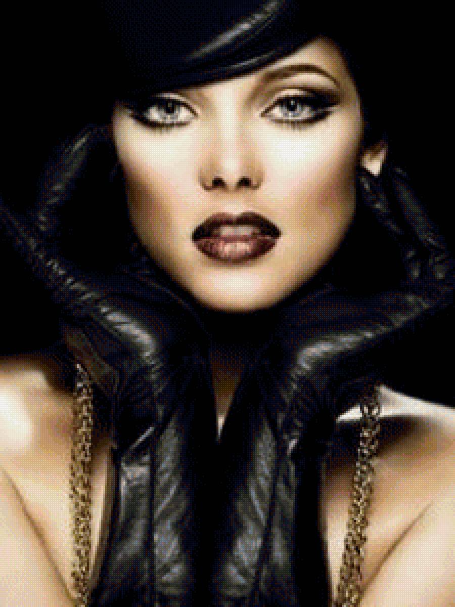 Девушка - женщина, черное, девушка - предпросмотр