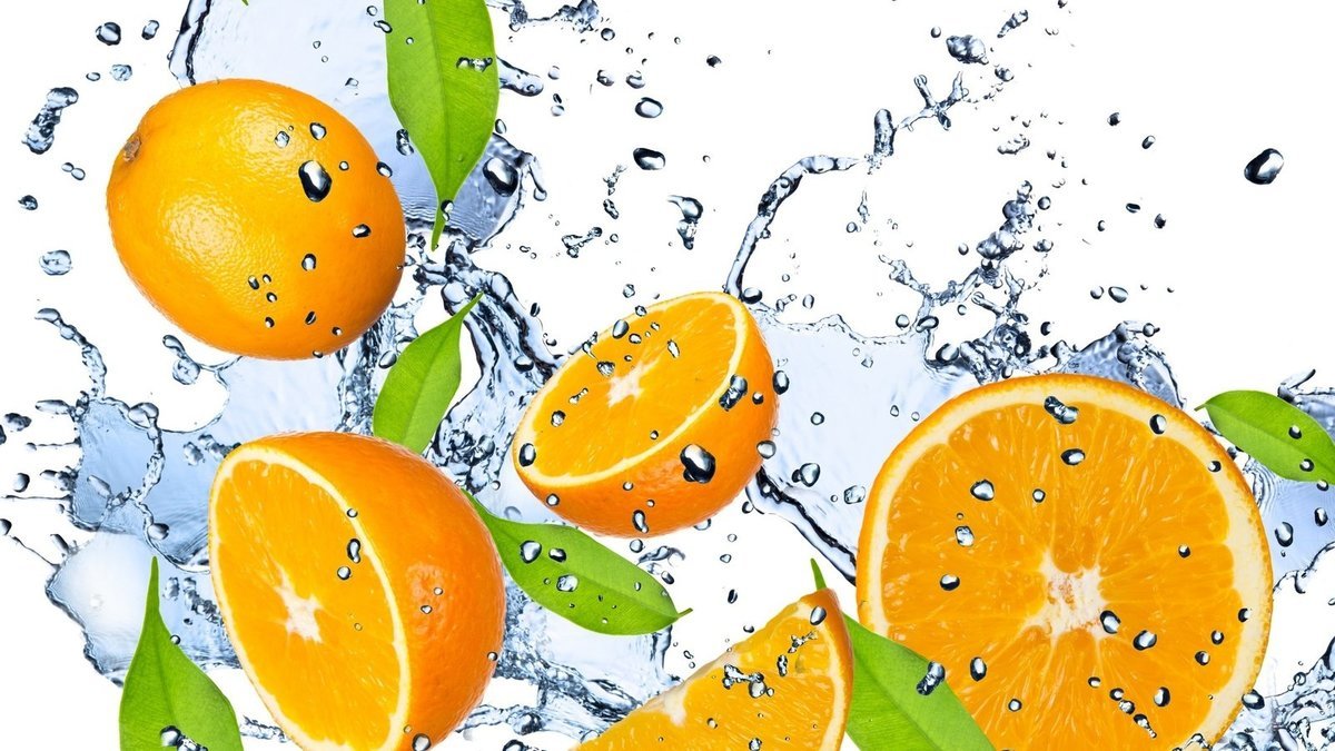 Апельсин в воде - апельсин, для кухни, вода - оригинал