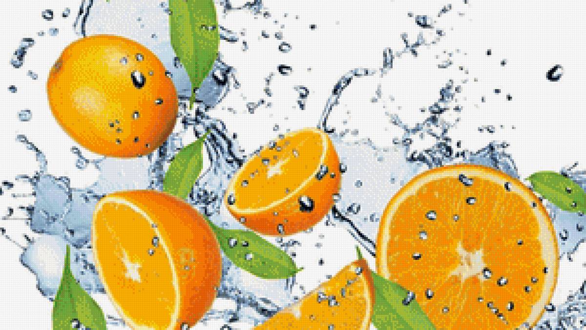 Апельсин в воде - апельсин, вода, для кухни - предпросмотр