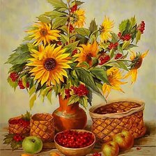 Схема вышивки «Натюрморт осенний»