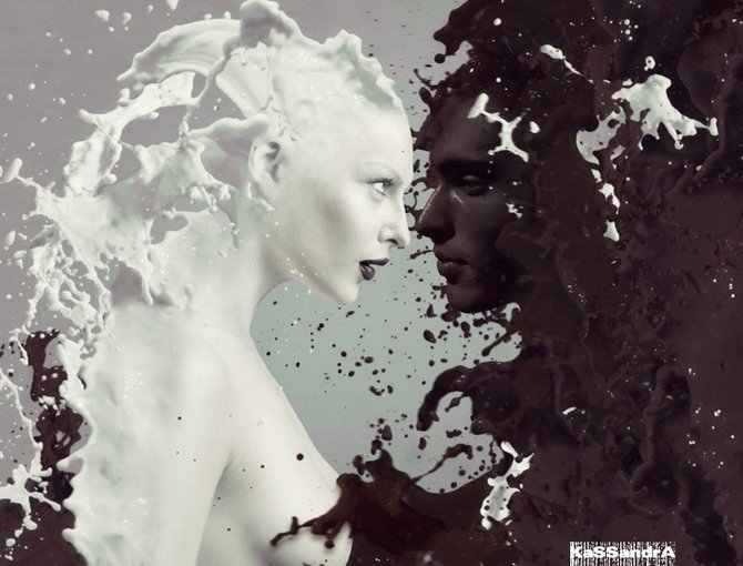 Черный и белый шоколад - монохром - оригинал