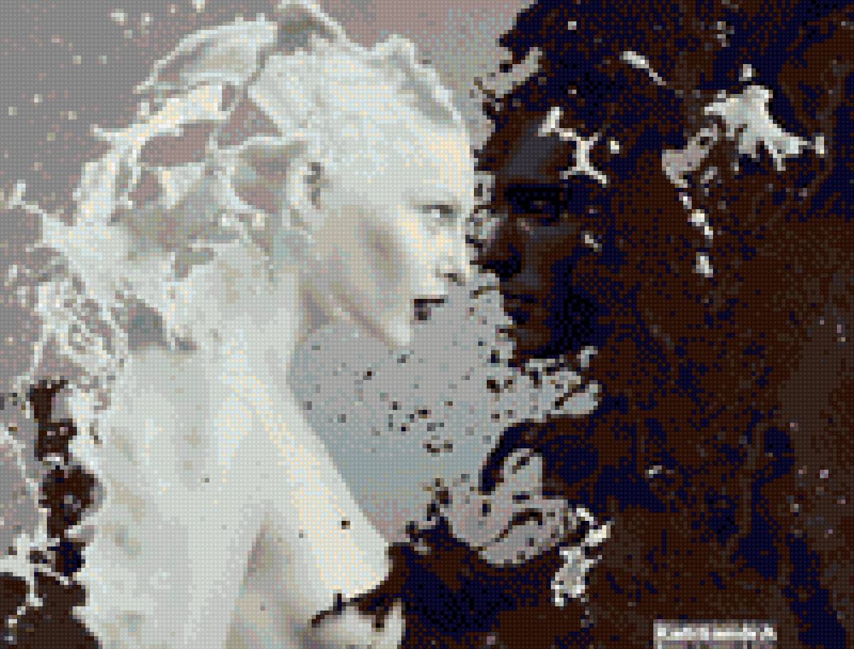 Черный и белый шоколад - монохром - предпросмотр