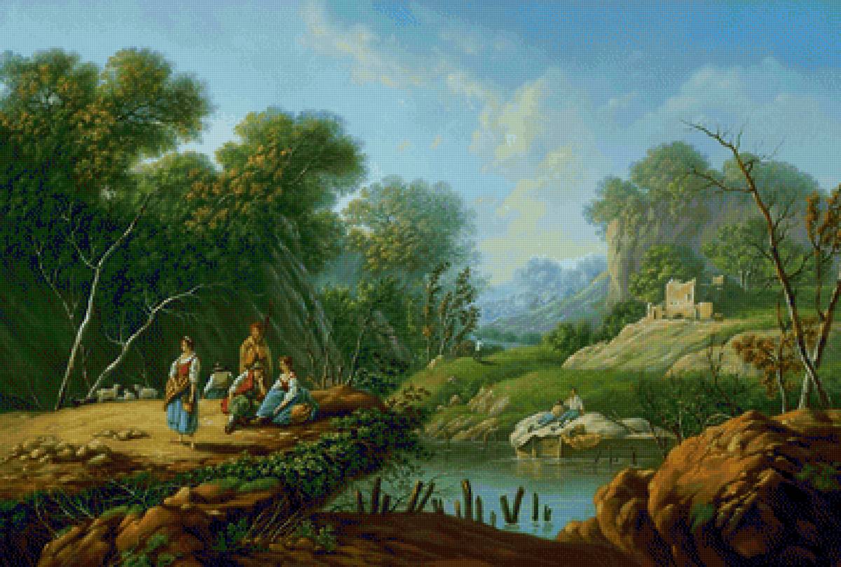 у реки - пейзажи - предпросмотр