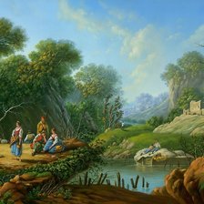 Схема вышивки «у реки»