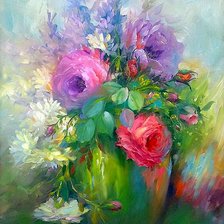 Схема вышивки «Цветы. Гэрри Дженкенс»