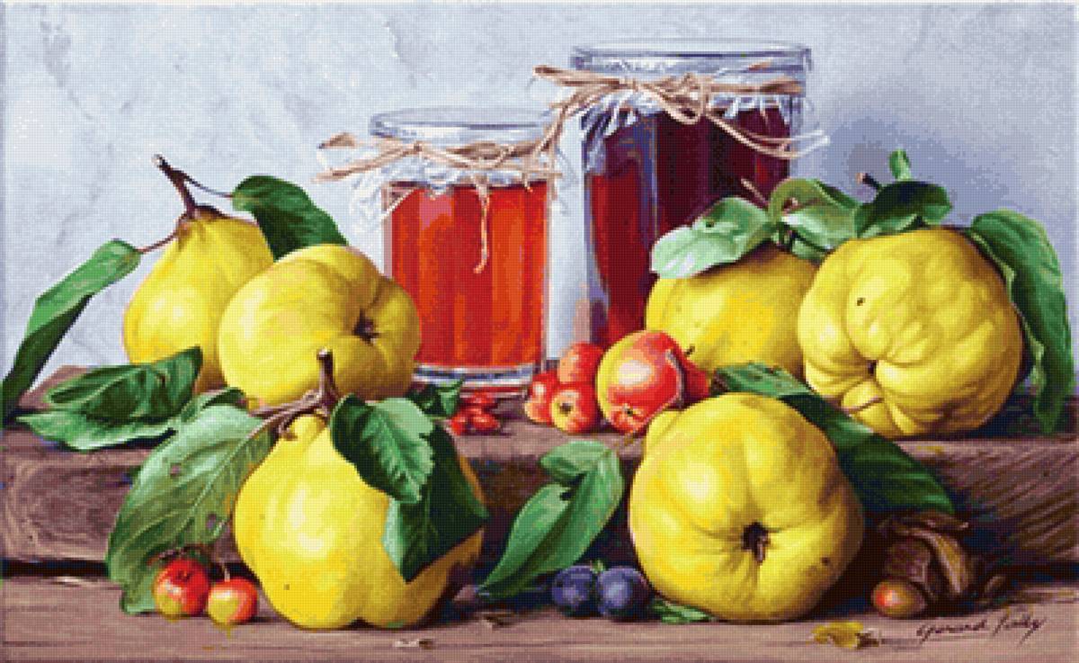 Geleia e peras. - frutas. - предпросмотр