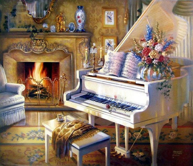 Джуди Гибсон -  белый рояль - рояль, джуди гибсон - оригинал
