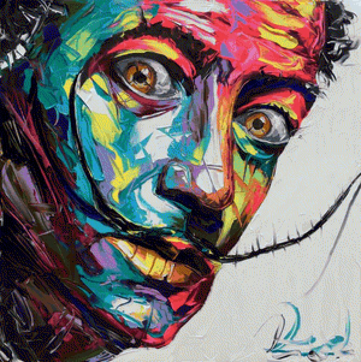 Сальвадор Дали - сальвадор, образ, лицо, картина, дали - предпросмотр