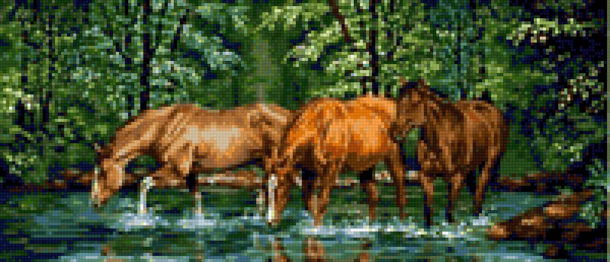 На водопое - миф, лошади - предпросмотр