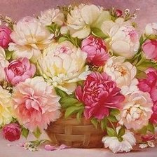 Схема вышивки «Пионы»