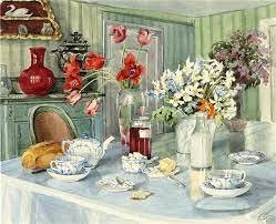 Завтрак. Картины Великой Княгини Ольги Романовой - живопись - оригинал