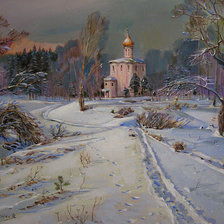 Схема вышивки «Дорога к Храму. худ.Сердюков»